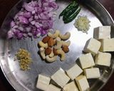 A picture of step 1 of Nawabi Paneer.
