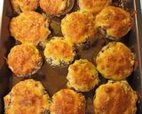 Sajtkrémes-spenótos töltött gomba recept fázis 6 fotója