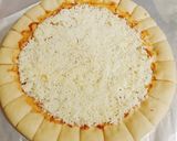 A picture of step 3 of Cheesy Bites Tikka Pizza 🍕🍕.