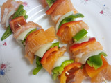 Pinchos de salmón
