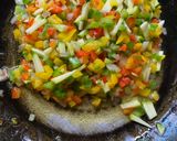 A picture of step 3 of Mediterranean style Upma.