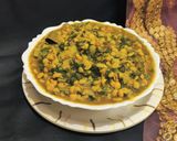A picture of step 10 of Palak aloo chana dal sabzi.