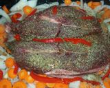 Foto del paso 6 de la receta: Carne al horno con guarnición de papas y huevo