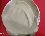 A picture of step 3 of Atta pinwheel samosa.