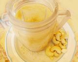 A picture of step 2 of Moong cashew laddu.