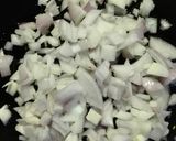 A picture of step 3 of Aaloo Began (Brinjal) Fry.