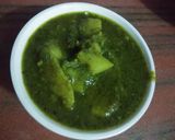A picture of step 8 of Spinach gravy.