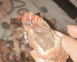 Foto langkah ke 6 dari resep Roti tawar isi pisang coklat topping keju mix susu.
