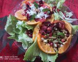 A picture of step 8 of Cream cheese fruit and Sprout Salad.