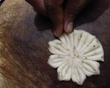 A picture of step 8 of Flowers Mathri.