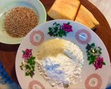 Hình bước làm 1 của món Bánh ruột bí vỏ vừng