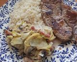 Foto del paso 5 de la receta: Alcachofas con bacon, cebolla y champiñones, divino!
