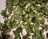 A picture of step 3 of Freezing Fire Roasted Green Bell Peppers.