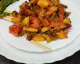 A picture of step 4 of Potato & Capsicum Subji.
