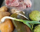 Foto del paso 1 de la receta Pollo con alcachofas y calabaza