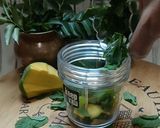 A picture of step 1 of Raw Mango and Herbs Mojito.