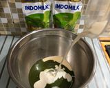Foto langkah ke 6 dari resep Creamy Matcha with Mango Pudding.