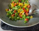A picture of step 2 of Paneer bell pepper masala.