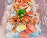Hình bước làm 7 của món Xôi gà hoa nấu nồi cơm điện