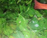 A picture of step 1 of Palak Paneer.