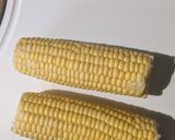 A picture of step 1 of Sweet corn on the cob "ribs".
