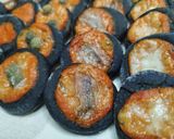 A picture of step 6 of Rustic Mini Pizzas with Activated Charcoal.