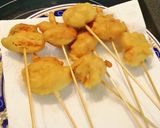 Foto del paso 3 de la receta Brochetas de mejillones en tempura con mayonesa de romesco