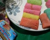 Foto langkah ke 4 dari resep Dadar gulung rainbow🍰🍰.