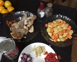 A picture of step 1 of Chicken Curry ala Pinoy.