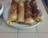 صورة لخطوة 3 من وصفة كريب بجبن رومى و قطع الفراخ المشوية🍣