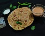 A picture of step 3 of Cheesy Mint wheat flour Paratha.
