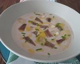 A picture of step 3 of Chilled Walnut Ajoblanco Soup with Vermouth Gelatin.