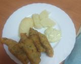 Foto del paso 3 de la receta: Churros de pescado con papas cocidas y alioli casero