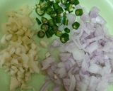 A picture of step 1 of Chicken manchow soup😊.