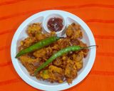 A picture of step 3 of Kanda Pakoda.