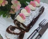 A picture of step 6 of Chocolate Swiss Roll.
