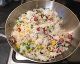 A picture of step 6 of Deany's fried rice.