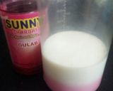 A picture of step 1 of Rose milk.