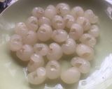 รูปขั้นตอนการทำที่ 1 ของ วุ้นปีโป้ลำไยสาคูน้ำกะทิ