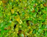 A picture of step 8 of Green Undhiyu.