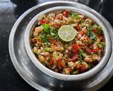 A picture of step 6 of Whole Green Moong sprouts vegetables salad.