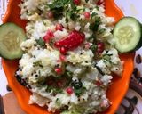 A picture of step 3 of Leftover rice and Lauki Raita.