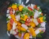 A picture of step 1 of Mango Salsa Omelet.