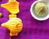 A picture of step 3 of Green Gram Modak.