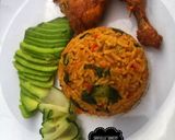 A picture of step 4 of Nigerian jallof rice.