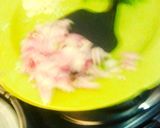 A picture of step 5 of Spanish omelet#Endofyearchallenge.