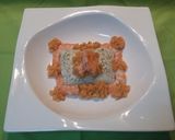 Foto del paso 6 de la receta Lomo de merluza con gambas y parmentier de tomate y ajo
