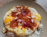 Gambar langkah 4 resipi Telur Mata Sambal Udang Kering.