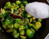 A picture of step 5 of Brussels Sprouts Poriyal.