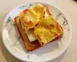 A picture of step 2 of Spam, Cheese, and Egg Sandwich.
